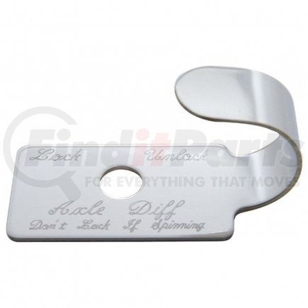 23001-1 by UNITED PACIFIC - Dash Switch Cover - Switch Guard, Stainless, without Holding Nut, Axle Differential, for Peterbilt 379
