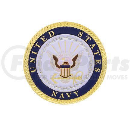 22976 by UNITED PACIFIC - Emblem - 1 3/4" U.S. Military Adhesive Metal Medallion, Navy