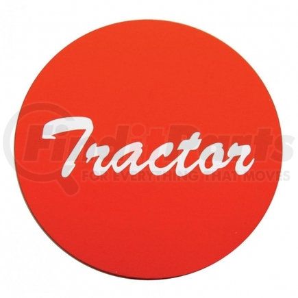 23010-2R by UNITED PACIFIC - Air Brake Control Valve Knob Sticker - "Tractor" Aluminum, Red