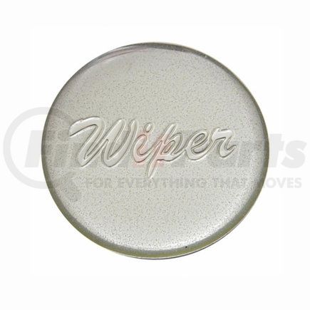 23201-1S by UNITED PACIFIC - Dash Switch Label - Dash Knob Sticker Only, "Wiper", Glossy, Silver