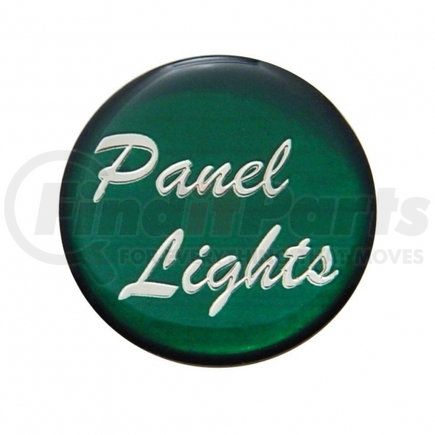 23215-1G by UNITED PACIFIC - Dash Switch Label - Dash Knob Sticker Only, "Panel Lights", Glossy, Green