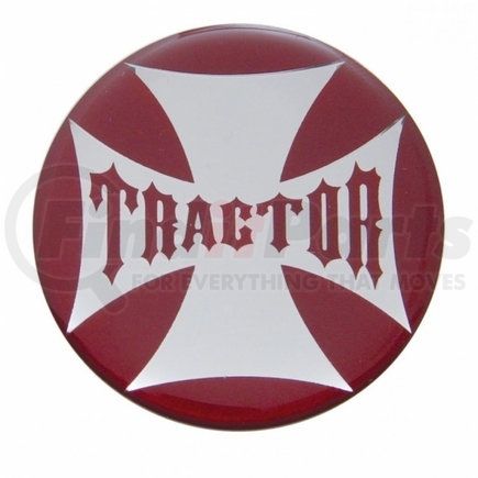 23222-2R by UNITED PACIFIC - Air Brake Control Valve Knob Sticker - "Tractor" Maltese Cross, Red