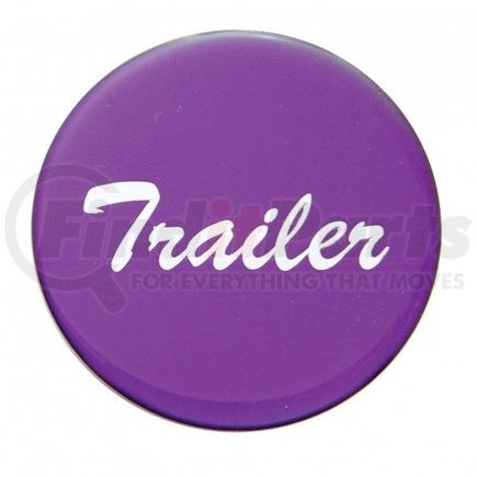 23229-1P by UNITED PACIFIC - Air Brake Control Valve Knob Sticker - "Trailer" Glossy, Purple