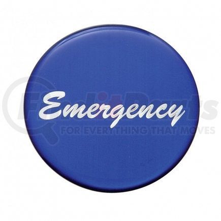 23236-1B by UNITED PACIFIC - Air Brake Control Valve Knob Sticker - "Emergency" Glossy, Blue