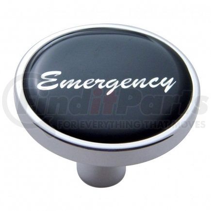 23304 by UNITED PACIFIC - Air Brake Valve Control Knob - "Emergency" Short, Black Glossy Sticker