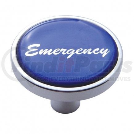 23305 by UNITED PACIFIC - Air Brake Valve Control Knob - "Emergency" Short, Blue Glossy Sticker