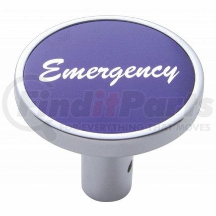 23329 by UNITED PACIFIC - Air Brake Valve Control Knob - "Emergency" Long, Purple Aluminum Sticker