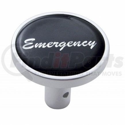 23350 by UNITED PACIFIC - Air Brake Valve Control Knob - "Emergency" Long, Black Glossy Sticker