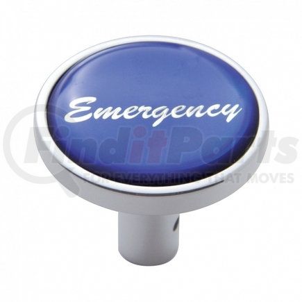 23351 by UNITED PACIFIC - Air Brake Valve Control Knob - "Emergency" Long, Blue Glossy Sticker