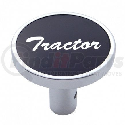 23310 by UNITED PACIFIC - Air Brake Valve Control Knob - "Tractor" Long, Black Aluminum Sticker