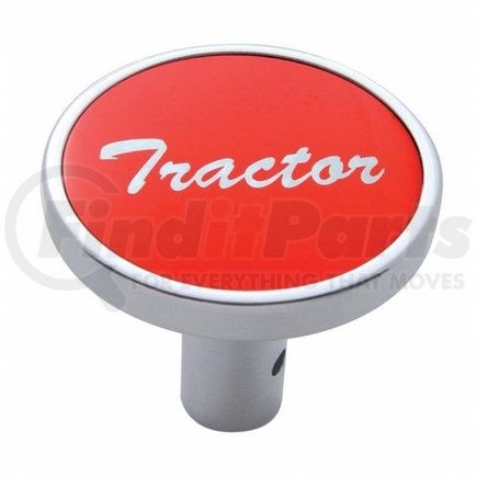 23314 by UNITED PACIFIC - Air Brake Valve Control Knob - "Tractor" Long, Red Aluminum Sticker