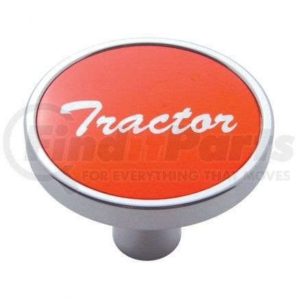 23268 by UNITED PACIFIC - Air Brake Valve Control Knob - "Tractor" Short, Red Aluminum Sticker