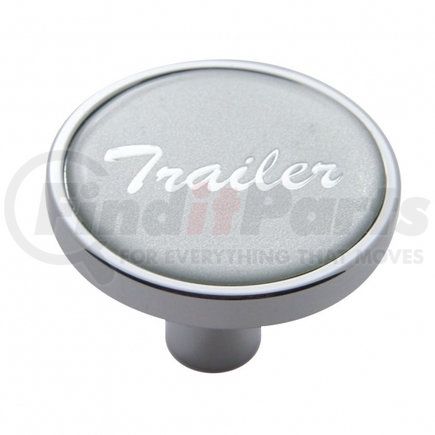 23301 by UNITED PACIFIC - Air Brake Valve Control Knob - "Trailer" Short, Silver Glossy Sticker