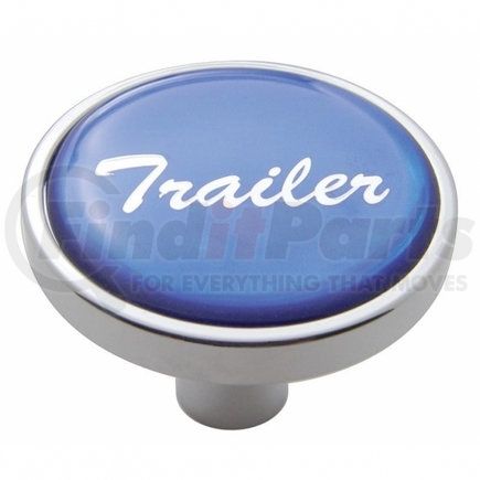 23297 by UNITED PACIFIC - Air Brake Valve Control Knob - "Trailer" Short, Blue Glossy Sticker