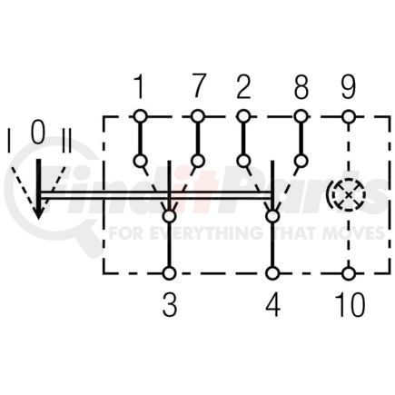 007832151 by HELLA - 6-Pole SPDT Rocker Switch