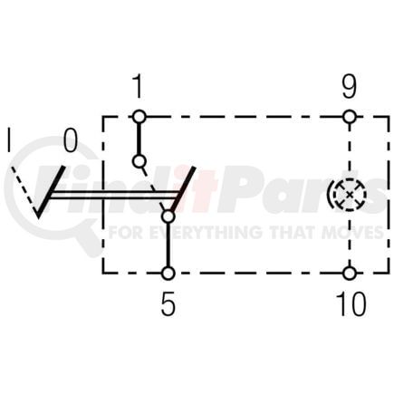 007832011 by HELLA - SPST Rocker Switch w/ Location Lamp