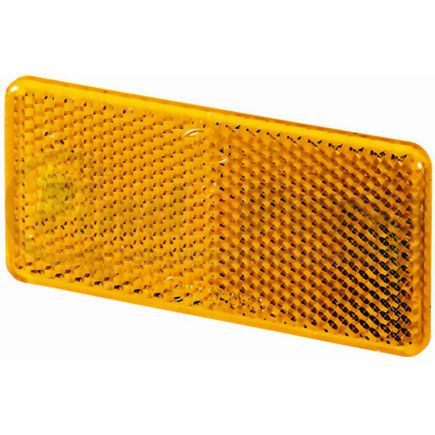 003326041 by HELLA - 3326 Amber Rectangular Reflex Reflector with Adhesive