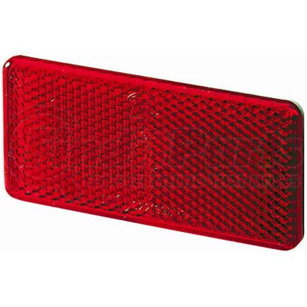 003326931 by HELLA - 3326 Red Rectangular Reflex Reflector with Adhesive