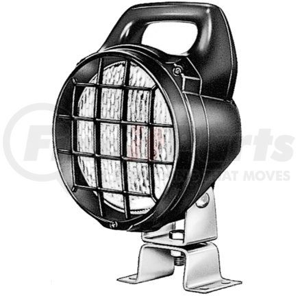 H15470001 by HELLA - Matador Halogen Work Lamp with Grille & Switch (CR)