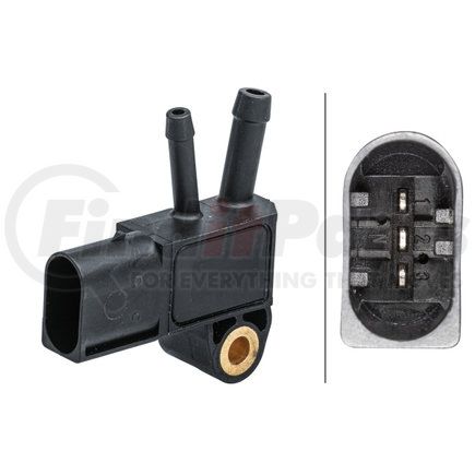 009409481 by HELLA - Sensor, exhaust pressure - 3-pin connector - Bolted