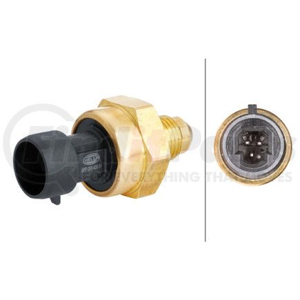 009409511 by HELLA - Sensor, exhaust pressure - 3-pin connector - Screw Connection - without connecting pipe