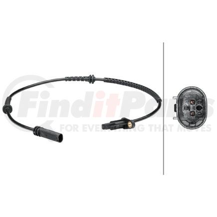 012679521 by HELLA - Sensor, wheel speed - 2-pin connector - Front Axle left and right - Total Length728mm
