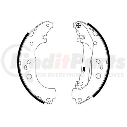 355002731 by HELLA - Drum Brake Shoe