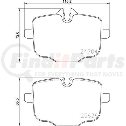 355024921 by HELLA - Disc Brake Pad Set