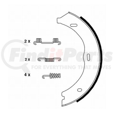 355050561 by HELLA - Parking Brake Shoe Set