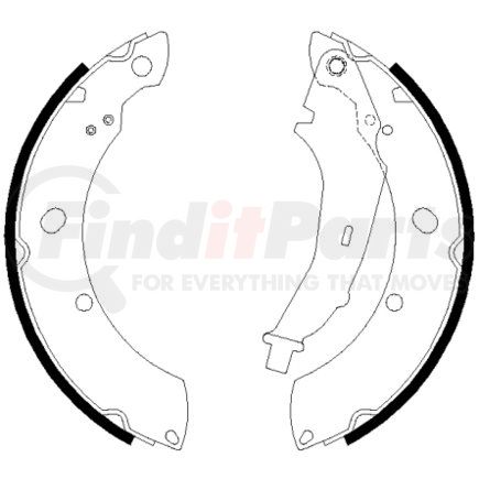 355051311 by HELLA - Parking Brake Shoe Set