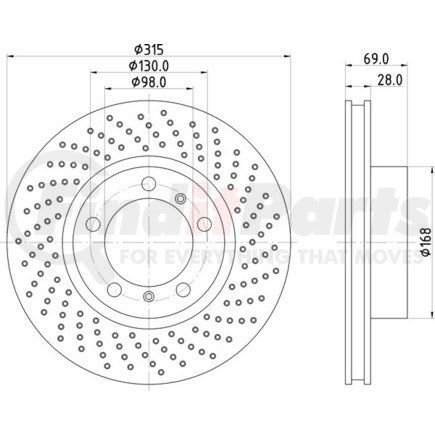 355125061 by HELLA - Disc Brake Rotor