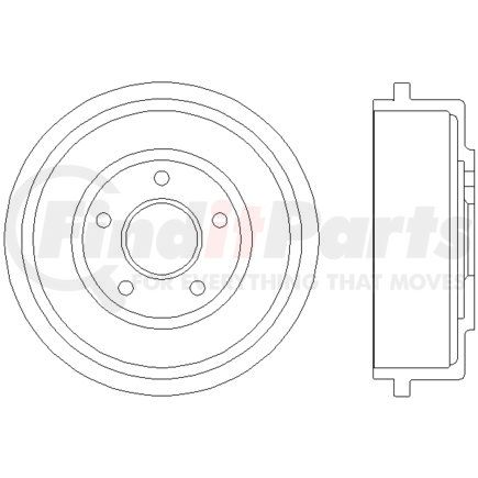 355300431 by HELLA - Brake Drum