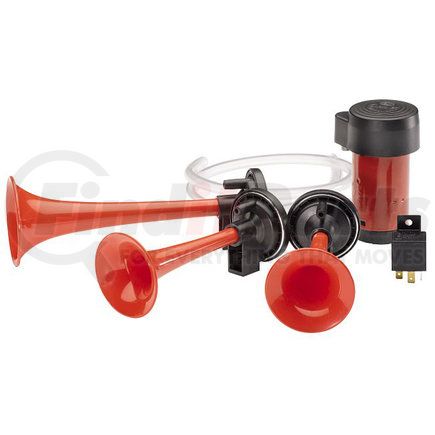 003001671 by HELLA - Horn Kit Air 3-Trumpet 12V