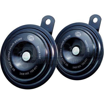 002768821 by HELLA USA - Horn Kit BX Black Disc 92MM 24V Universal