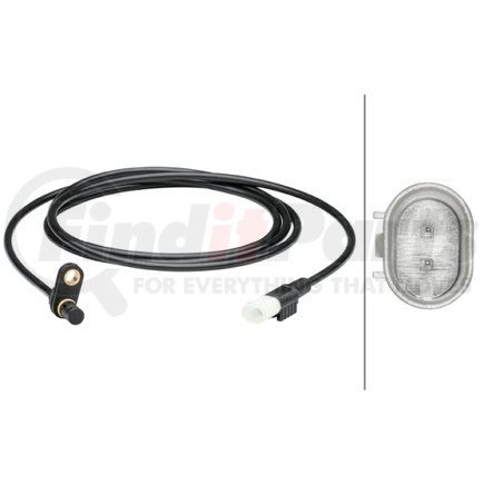 012679151 by HELLA - Sensor, wheel speed - 2-pin connector - Rear Axle - Cable: 1865mm