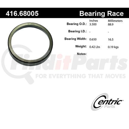 416.68005 by CENTRIC - Centric Premium Bearing Race