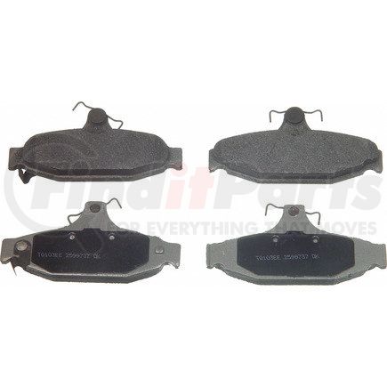 MX413 by WAGNER - Wagner Brake ThermoQuiet MX413 Semi-Metallic Disc Brake Pad Set