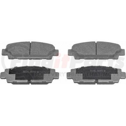 MX488 by WAGNER - Wagner Brake ThermoQuiet MX488 Semi-Metallic Disc Brake Pad Set