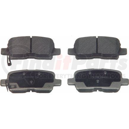 Wagner MX865 Disc Brake Pad Set Wagner Brake ThermoQuiet MX865 Semi-Metallic Disc Brake Pad Set