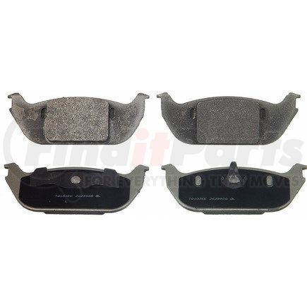 MX952 by WAGNER - Wagner Brake ThermoQuiet MX952 Semi-Metallic Disc Brake Pad Set