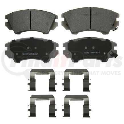 MX1404 by WAGNER - Wagner Brake ThermoQuiet MX1404 Semi-Metallic Disc Brake Pad Set