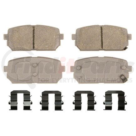 PD1296 by WAGNER - Wagner Brake ThermoQuiet PD1296 Disc Brake Pad Set