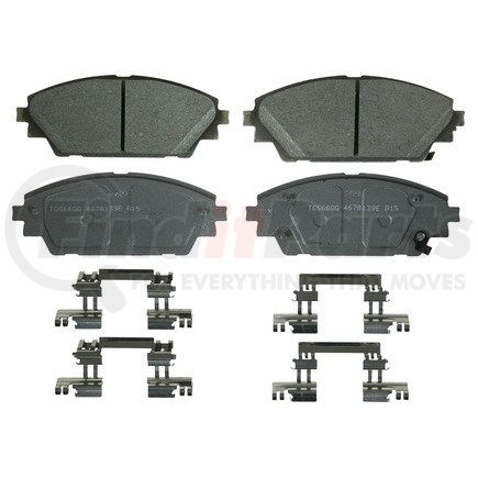 QC1728 by WAGNER - Wagner Brake ThermoQuiet QC1728 Ceramic Disc Brake Pad Set