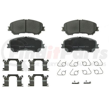 QC1737 by WAGNER - Wagner Brake ThermoQuiet QC1737 Ceramic Disc Brake Pad Set