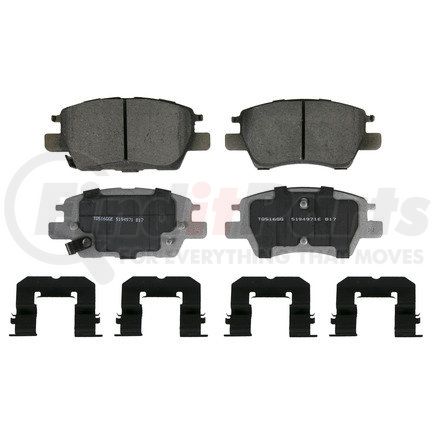 QC1844 by WAGNER - Wagner Brake ThermoQuiet QC1844 Ceramic Disc Brake Pad Set