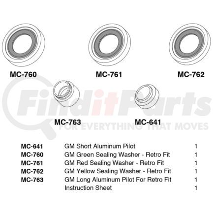 KT-SW5 by SUNAIR - A/C Compressor Sealing Washer Kit