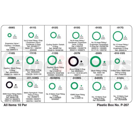 KT-OPVX01 by SUNAIR - A/C O-Ring Kit