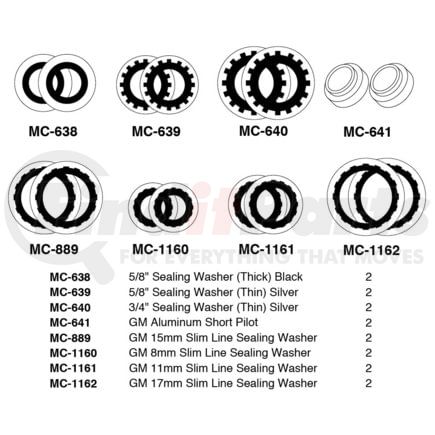 KT-SW7 by SUNAIR - A/C Compressor Sealing Washer Kit