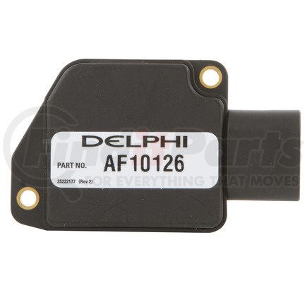 AF10126 by DELPHI - Mass Air Flow Sensor - without Housing, Bolt-On Type, Black/Silver