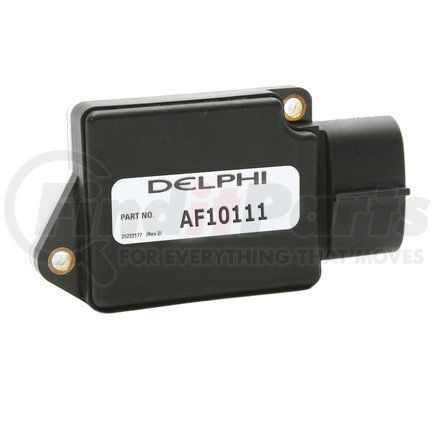 AF10111 by DELPHI - Mass Air Flow Sensor - without Housing, Bolt-On Type, Black/Silver